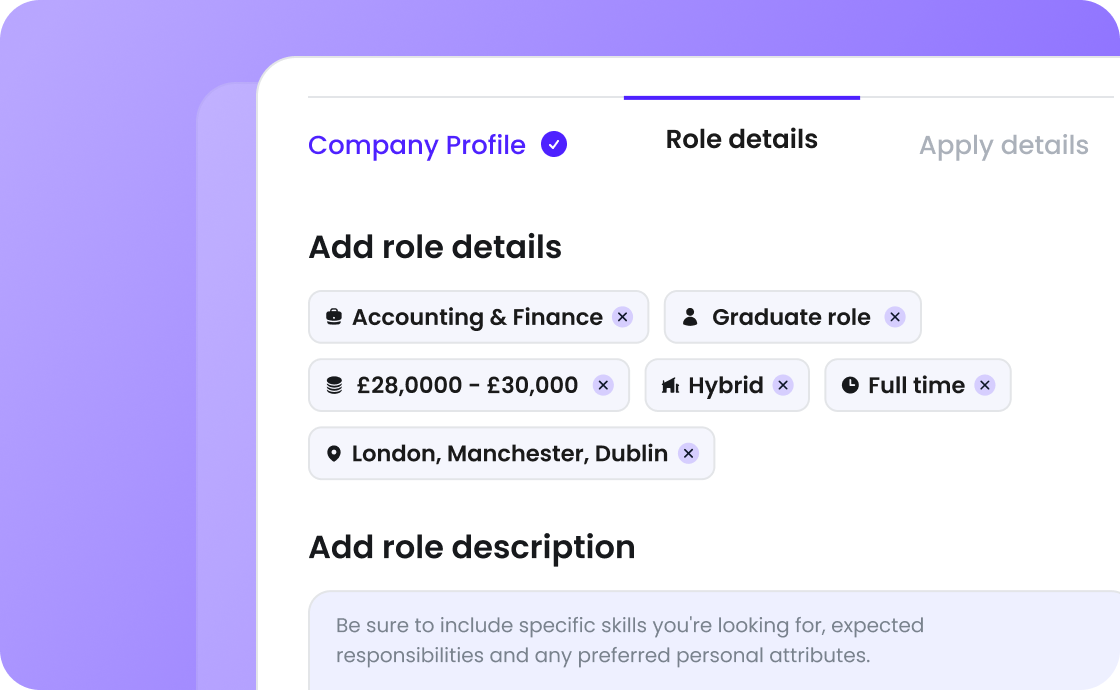 Role details form